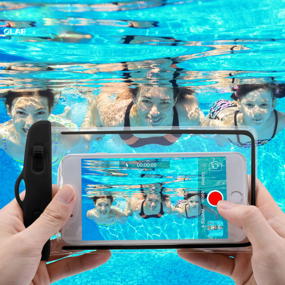 Water proof Transparent Mobile cover for Safety And Swimming Pool 2 Pc