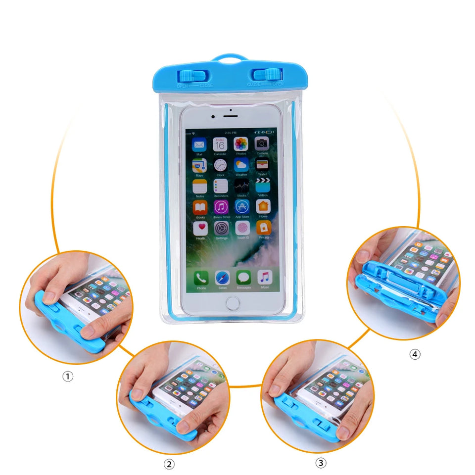 Water proof Transparent Mobile cover for Safety And Swimming Pool 2 Pc